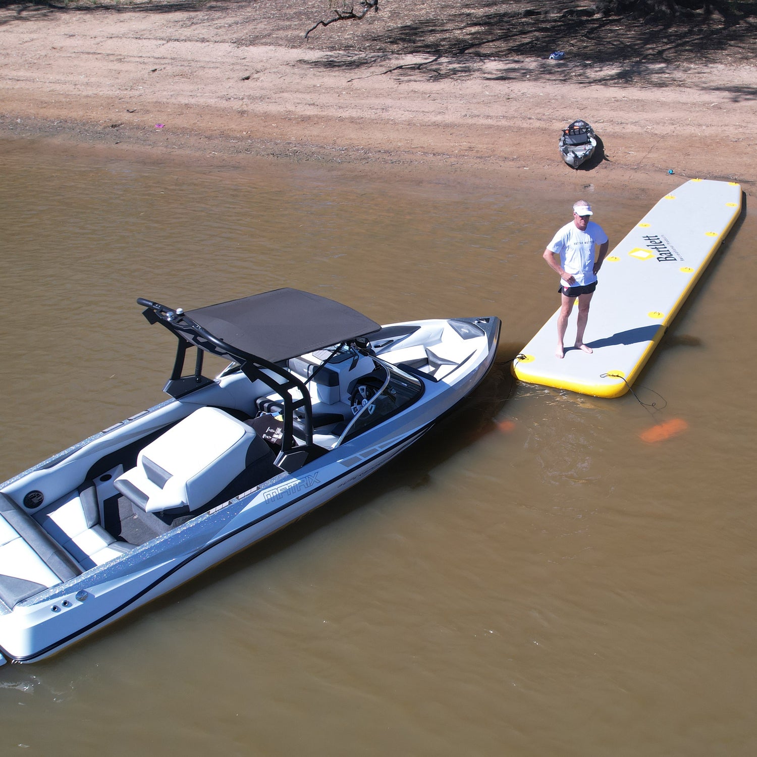 Bartlett Recreational Products Inflatable Pontoon 8.5m Straight - Boat Dock Mooring Platform Water Ski Yacht Malibu Wakesetter Matrix Boats Floatable Aqua Deck Australia Murray River Mildura Wakeboard Wakesurf