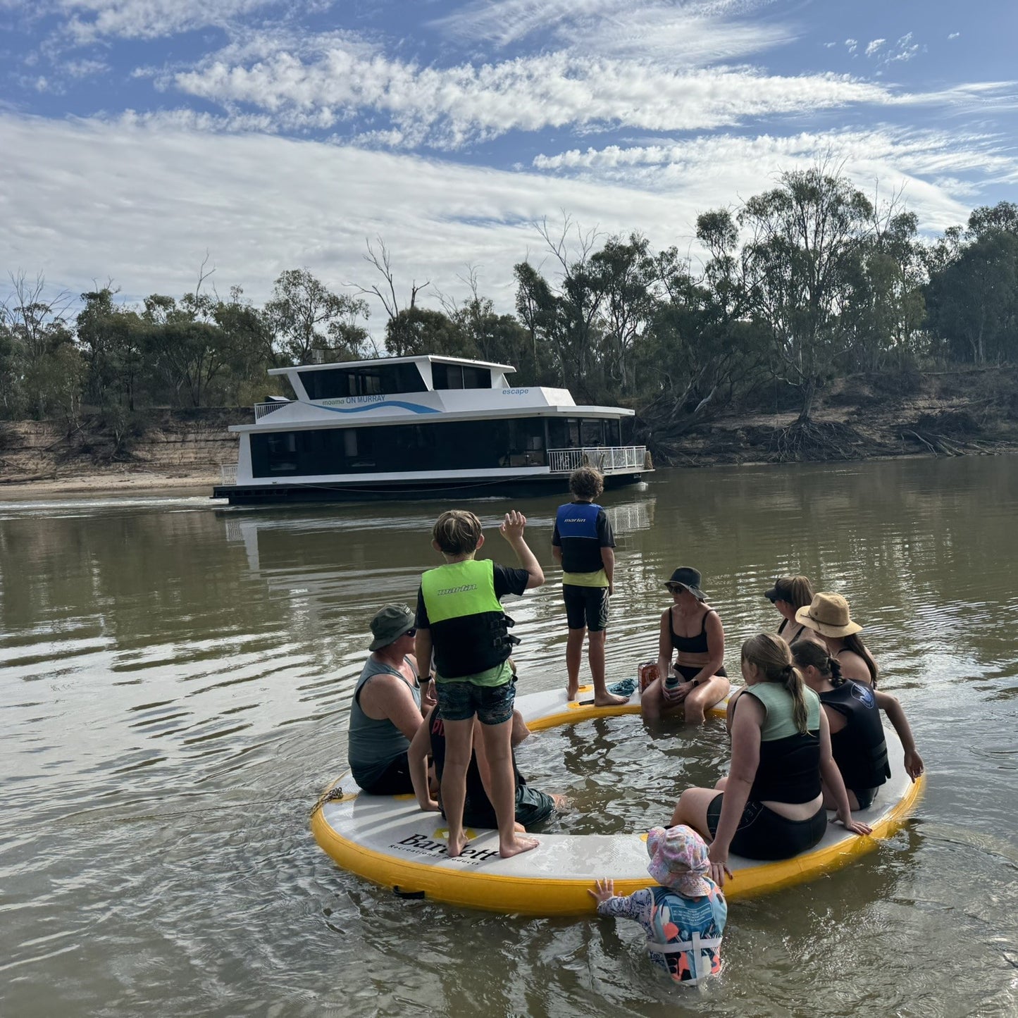 WATER_HAMMOCK_CIRCLE_DECK_BARTLETT_RECREATIONAL_PRODUCTS Jace_Veal Teddy_Veal Caleb_McDougal Mason_McDougal Sam_Thurlbeck Kenz_Thurlbeck