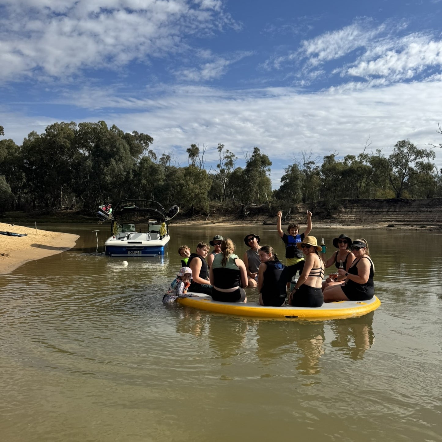 WATER_HAMMOCK_CIRCLE_DECK_BARTLETT_RECREATIONAL_PRODUCTS Jace_Veal Teddy_Veal Caleb_McDougal Mason_McDougal Sam_Thurlbeck Kenz_Thurlbeck