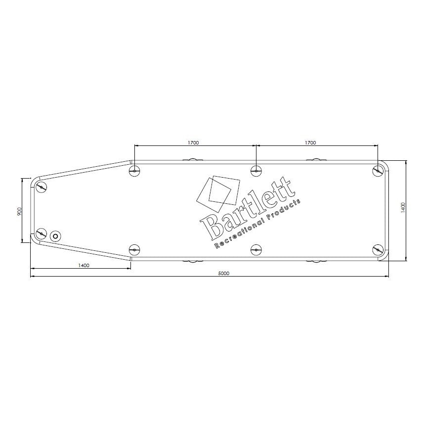 5M Straight Inflatable Pontoon